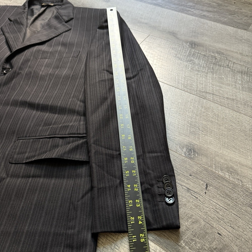 Ermenegildo Zegna Traveler Blazer Men 42R 100% Wool Striped Jacket Made In Italy - Picture 11 of 14
